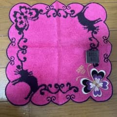 ANNA SUI タオルハンカチ ピンク 黒のサムネイル