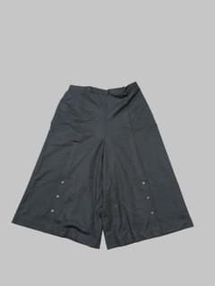 キュロットパンツ ブラック ボタンデザイン レディース