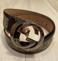 未使用 GUCCI ロゴベルト GG 正規品 インターロッキング 85 34のサムネイル