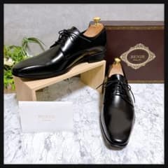 極美品【BENIR ベニル】ウェディングシューズ 革靴 黒 26cm 結婚式