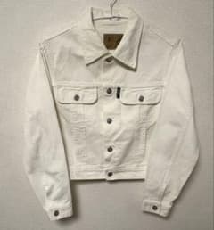 フランス製 90s agnes b. ホワイト デニム トラッカー ジャケット 