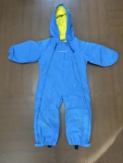 モンベル 子供用スキーウェア 青 90サイズ パウダー カバーオール