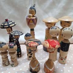 昭和レトロ こけし 小芥子 15点セット セット売り まとめ売り ミニ 小さめ 昭和レトロ こけし 小芥子 12点セット セット売り まとめ売り ミニ