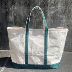 L.L.Bean トート オープントップ XL グリーンビンテージ 単色タグ