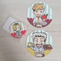 ハイキュー!! カプコンカフェ コースター2枚と 缶バッジ1つ　 セットのサムネイル