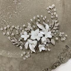 韓国 ハンドメイド ヘッドドレス ヘアアクセサリー ブライダル 結婚式 和装のサムネイル