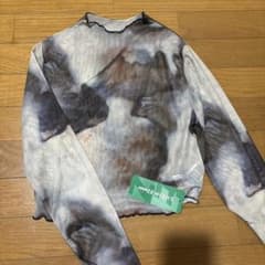 SHEIN 長袖　シアーTシャツ　マーブルのサムネイル