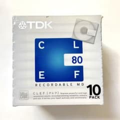 稀少品です。TDK CLEF 80分録音用MD 10パック入りのサムネイル