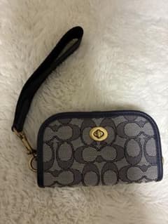 Coach モノグラムポーチ ネイビー/ベージュのサムネイル