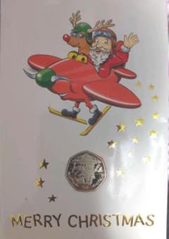 1996 ジブラルタル クリスマス 50ペンス硬貨 - メルカリ