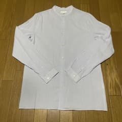COS バンドカラー　ストライプシャツ