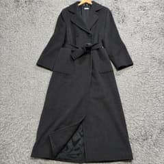 【美品】MAX&CO ベルト付 マキシ丈 チェスターコート ダブル グレー 42 美品】MAX&CO ベルト付 マキシ丈 チェスターコート ダブル グレー 42