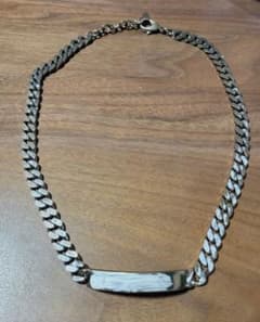 ヤ*ワ様 MM6 ペイント加工 ID チェーン ネックレス マルジェラ シルバー ヤ*ワ様 MM6 ペイント加工 ID チェーン ネックレス マルジェラ