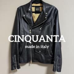 【美品】CINQUANTA ダブルライダース レザージャケットのサムネイル