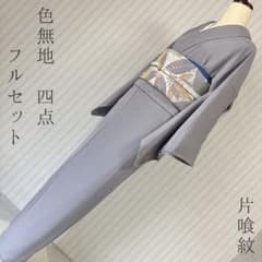 色無地 フルセット 片喰紋 158 シンプル 礼装 カジュアル 着物 色1