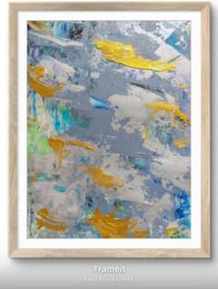 希望の雲｜油絵抽象画 A4サイズ 油絵用紙 額縁なし - メルカリ