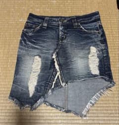ダメージ加工 デニム ミニスカートのサムネイル