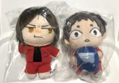 ハイキュー!!フリューくじD賞ぬいぐるみマスコット 2体セット孤爪研磨 福永招平のサムネイル