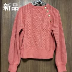 コーラルピンク ニット セーター F - メルカリ