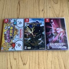 モンスターハンターライズ　にゃんこ大戦争　ポケモンシャイニングパールのサムネイル