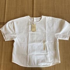 無印　涼感 半袖ブラウス M 白のサムネイル