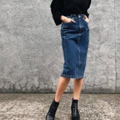 【新品】juemi デニムタイトスカート PIN TUCK SKIRTのサムネイル