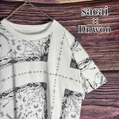sacai ×Dr.Woo Bandana T-Shirt 美品】sacai×Dr.Wooバンダナ プリント クルーネック 半袖 Tシャツ