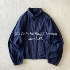 希少XXL 90s ラルフローレン スウィングトップジャケット ネイビー