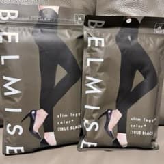 BELMISE ベルミス スリムレギンス カラープラス M トゥルーブラック