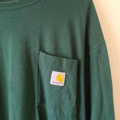 【古着】Carhartt カーハート ロンT グリーン 緑のサムネイル