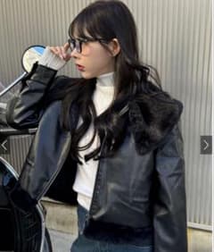 ♥ファー付きクロップドジャケット♥のサムネイル