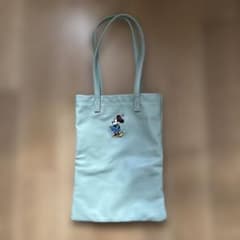 ミニーマウス 刺繍 トートバッグ ライトブルーのサムネイル