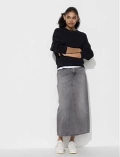 ユニクロ　UNIQLO デニムパネルロングスカートのサムネイル