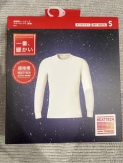 UNIQLO 초극난 히트테크 크루넥 T 뒷기모 흡습 방습 탈취 기능 S백