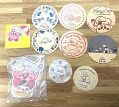 星のカービィ ポストカード、ステッカー、シール、コースターセット　カービィカフェ