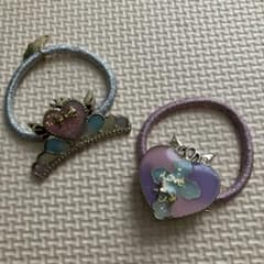 ハート＆ティアラモチーフ ヘアゴム 2点セット