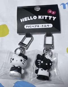 Hello Kitty PVCペアキーホルダー　モノクロのサムネイル