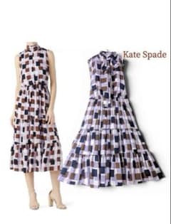 Kate Spade スクエア柄ワンピース　＊11/1〜6 発送不可のサムネイル