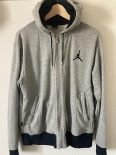 JORDAN ジョーダン ジップパーカー 刺繍ロゴ グレー スウェット Lサイズのサムネイル