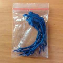 HICKIES　ヒッキーズ　フリーサイズ　結ばない伸縮素材の靴ひも　ブルー　8本