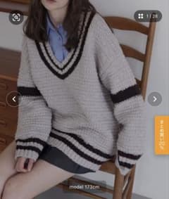 Mili affinityオーバーサイズニットベスト グレーのサムネイル