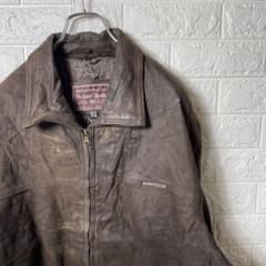 90s レザージャケット　ブラウン 90s レザージャケット 牛革 本革 短丈 ブルゾン ブラウン