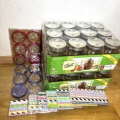 Ball メイソンジャー 16oz 2case レギュラーマウス用蓋12個傷なし 