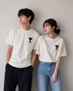 ラスト1枚　AMI PARIS アミパリス 半袖Tシャツ ホワイト Mのサムネイル