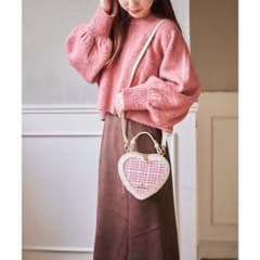 千鳥ハート型ショルダーバッグ サマンサベガ ホワイト