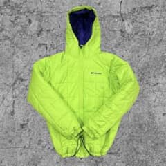 columbia ダウン ライムグリーン ゲッコーグリーン - メルカリ