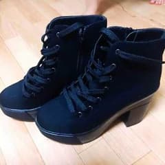 黒のショートブーツ＼(^-^)／美品のサムネイル