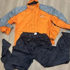 ROUGH&ROAD 479 レインスーツ オレンジ ナイロン ROUGH&ROAD 479 レインスーツ オレンジ ナイロン - メルカリ