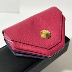 エルメス F刻印 ルヴァンキャトル ケース レザー パープル ピンク エルメス F刻印 ルヴァンキャトル コインケース レザー パープル