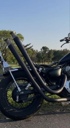 ビラーゴ250 チョッパー　ワンオフマフラー　ドラスタ　スティード　sr400 ビラーゴ250 チョッパー ワンオフマフラー ドラスタ スティード sr400